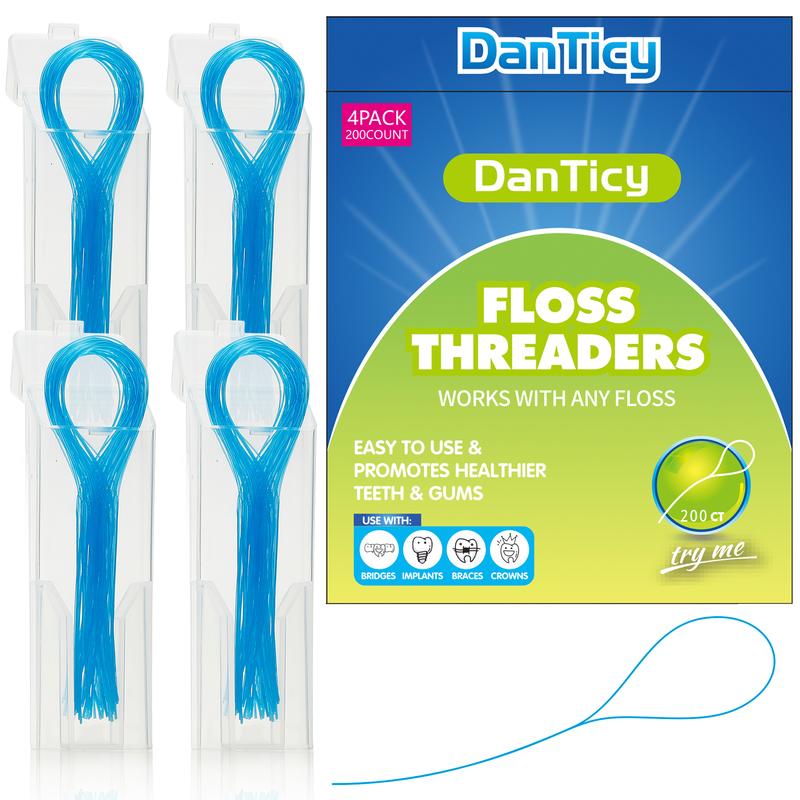 Dental Floss Threaders for Braces Bridges 200 Count